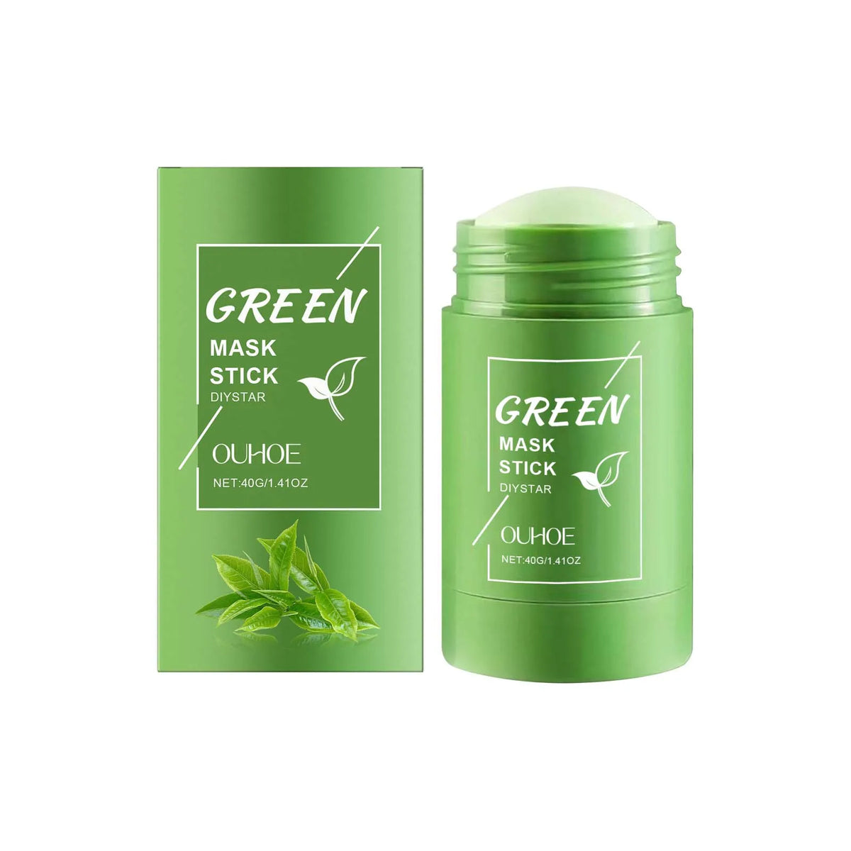 OUHOE Green Tea Solid Face Mask Stick | Pore Cleansing 40g