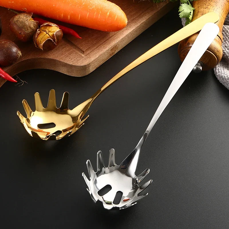 Stainless Steel Noodle Spoon Pasta Server & Food Strainer