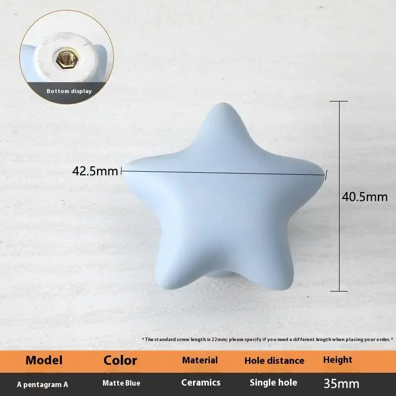 Nordic Ceramic Macaron Kids Cabinet Knobs & Drawer Handles