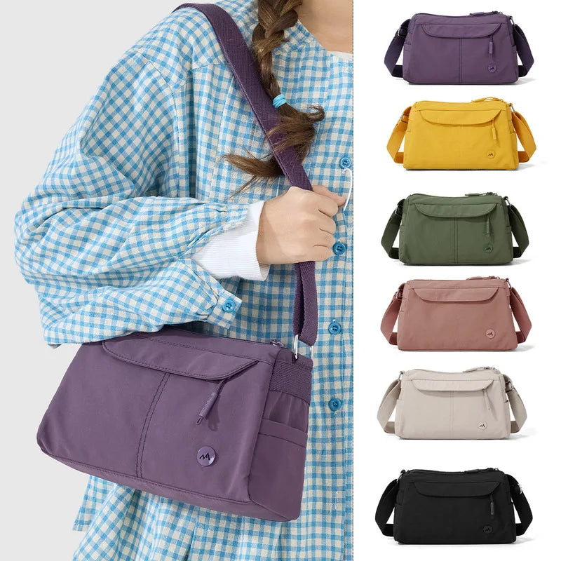 Nixie Small Nylon Crossbody Bag – Stylish Square Shoulder Bag