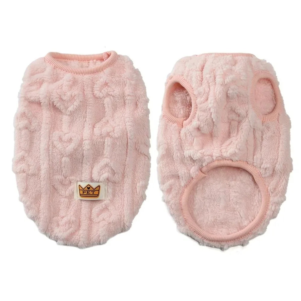 Winter Fleece Dog Vest Jacket – Cute Coat for Small Dogs & Cats