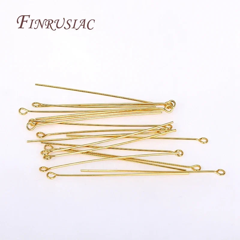 18K Gold Plated Eye Pins 50 Pcs – Jewelry Making Findings