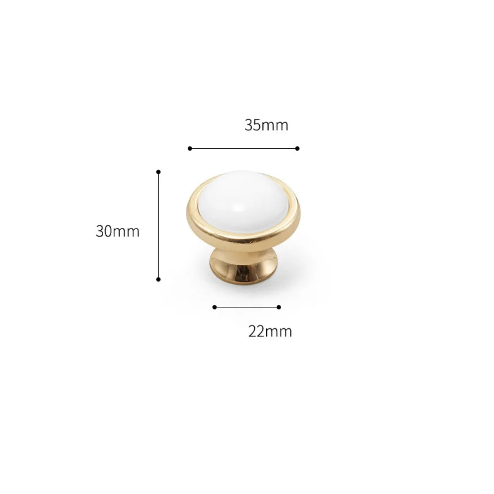 Modern Ceramic Cabinet Handles | Gold & Silver Minimalist