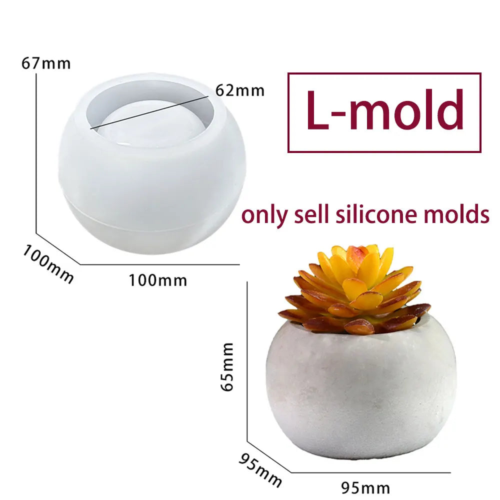 Spherical Silicone Mold – Candle, Planter & Pen Holder DIY