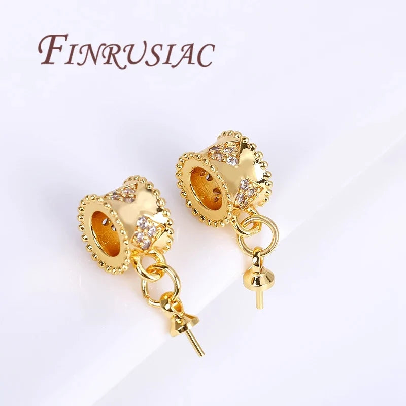 18K Gold Plated Pearl Pendant Charm – DIY Jewelry Supplies