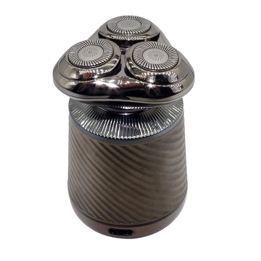 3-in-1 Men's Rotary Electric Shaver – Waterproof Beard Trimmer