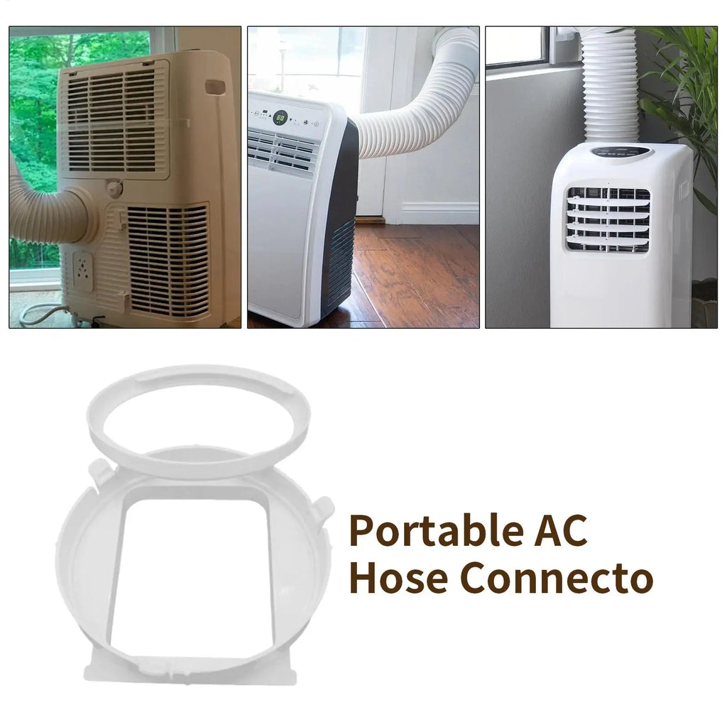 Portable AC Exhaust Hose Adapter 5.9" Square Window Connector