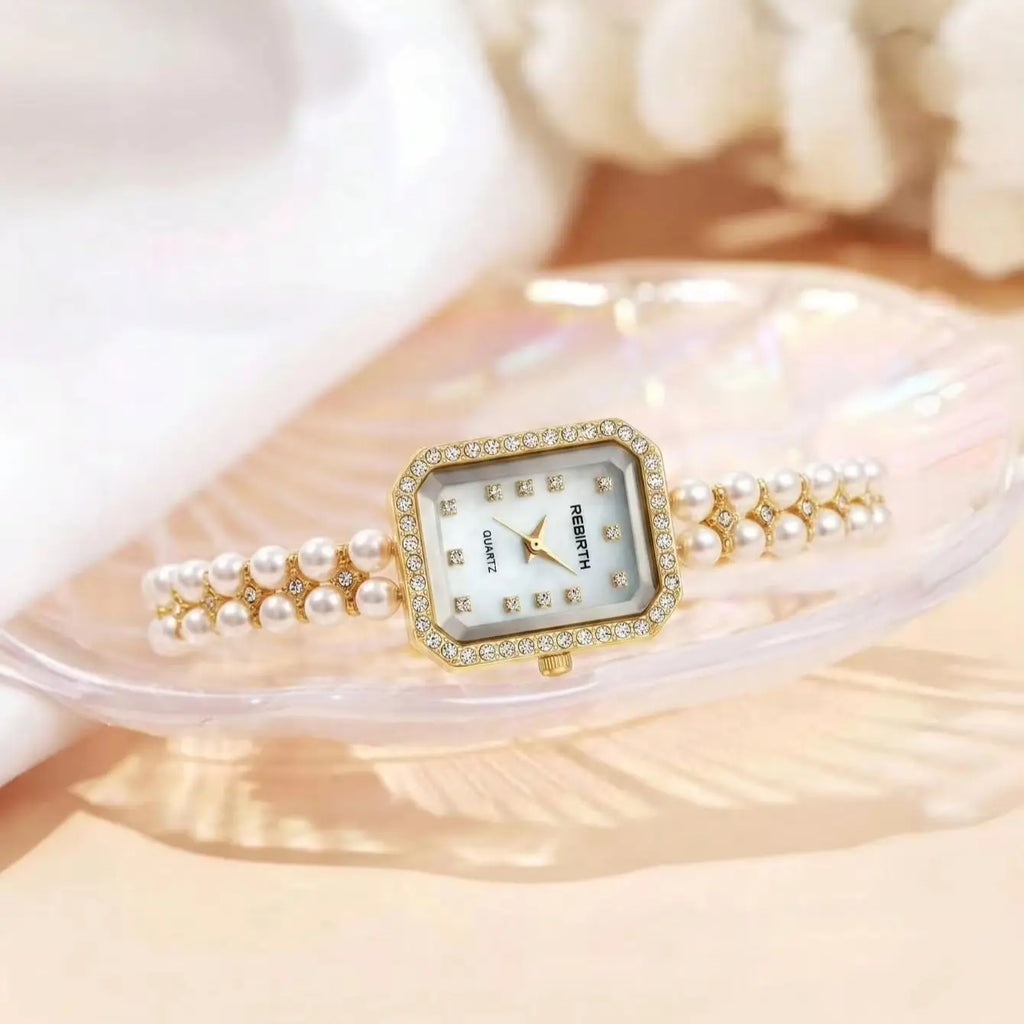 Women's Square Quartz Watch – Light Luxury Stainless Steel