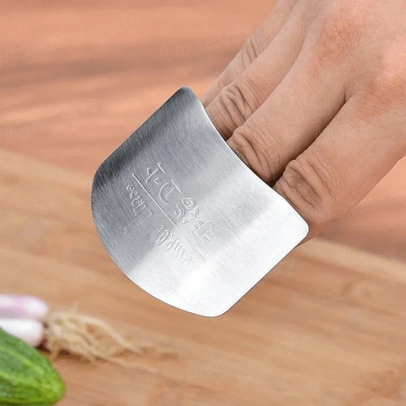 Stainless Steel Finger Guard for Slicing | Kitchen Safety Tool