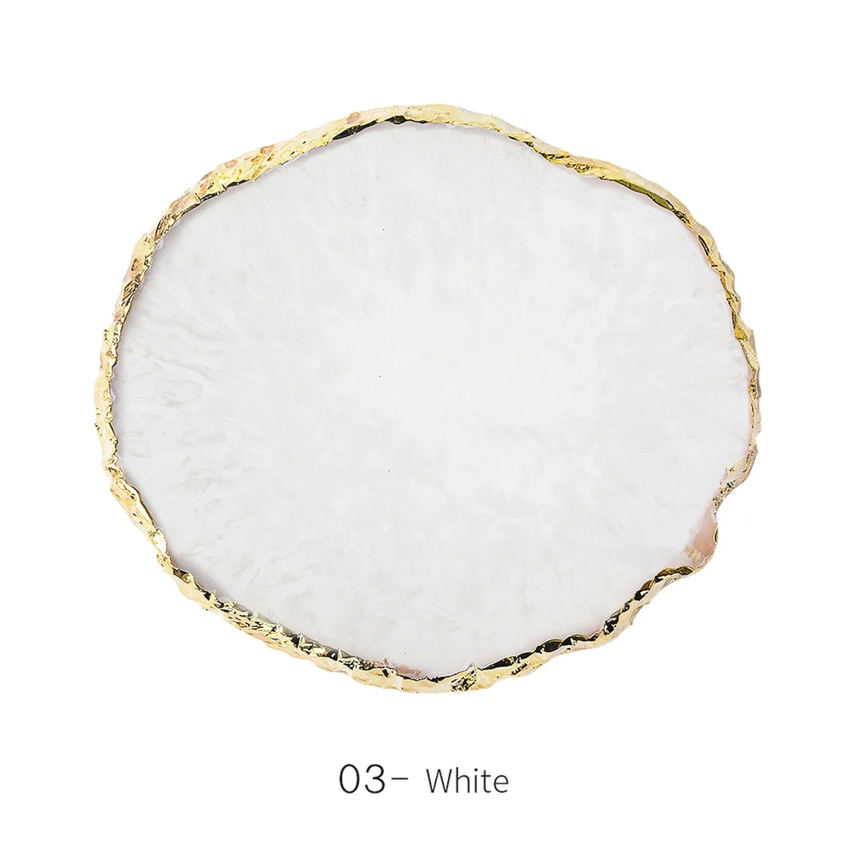 Round Resin Agate Nail Art Palette – Gel Polish Mixing Tray Tool