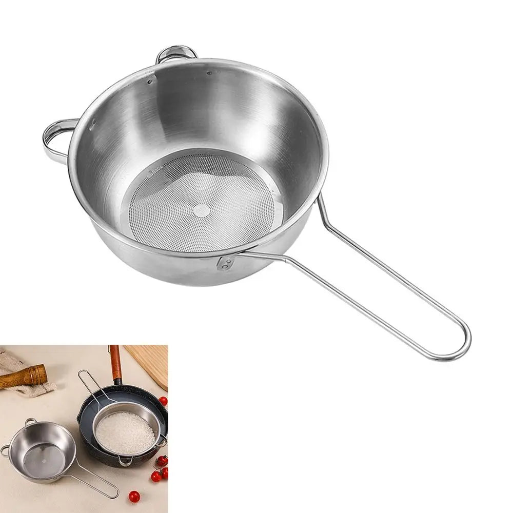 Stainless Steel Ultra-Fine Mesh Strainer with Long Handle & Hook