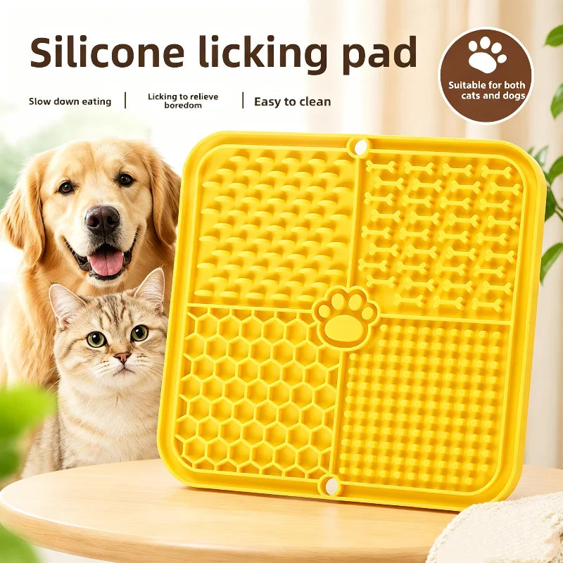 Silicone Pet Licking Mat Slow Feeder for Dogs & Cats