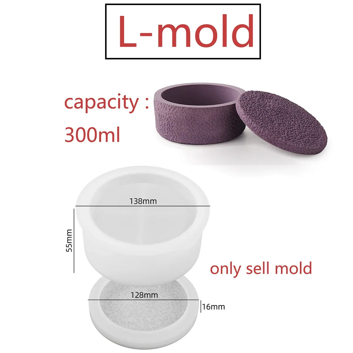 Silicone Lava Jar Mold – DIY Candle, Planter & Resin Casting