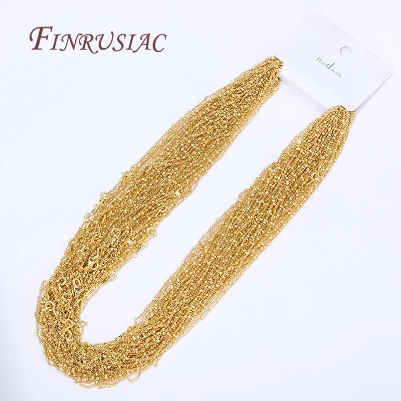 18K Gold Plated Bead Chain Necklace 50cm | DIY Jewelry Making