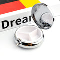 Portable Round Metal Pill Organizer – Compact Travel Case