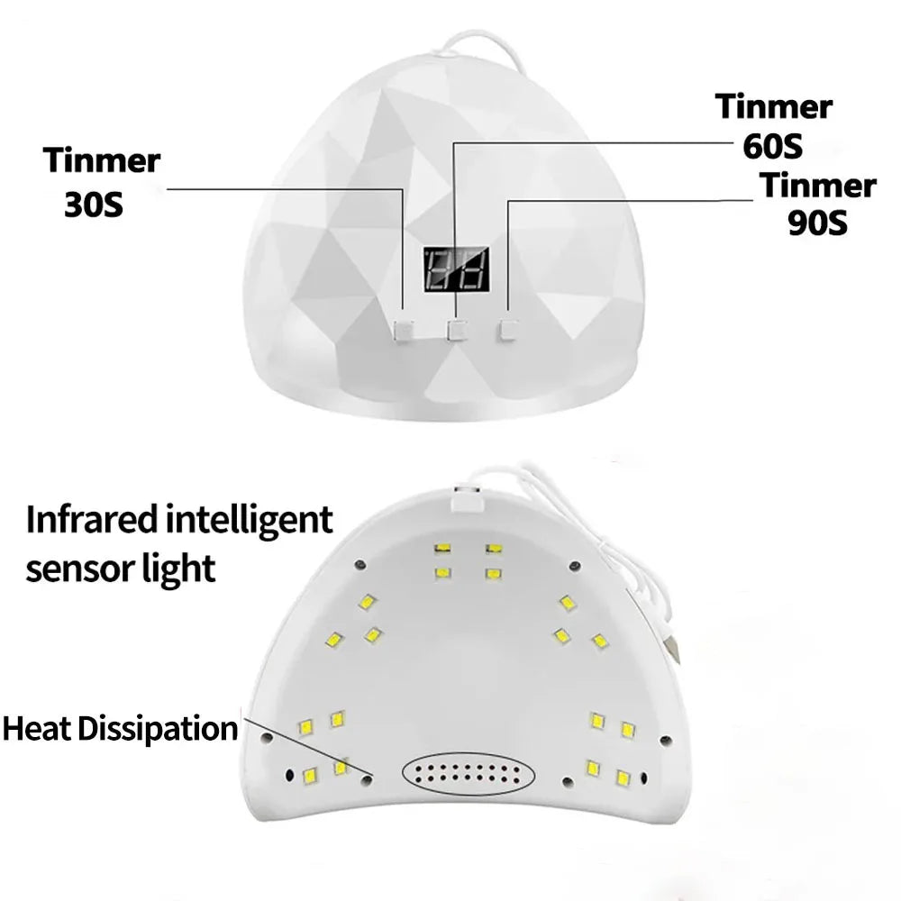 UV Gel Nail Curing Lamp – Home & Salon Nail Dryer