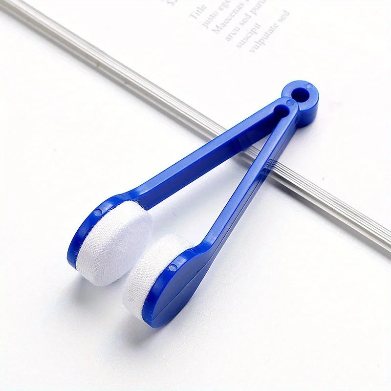 Microfiber Glasses Cleaning Brush & Wipe Tool – 1 or 3 Pack