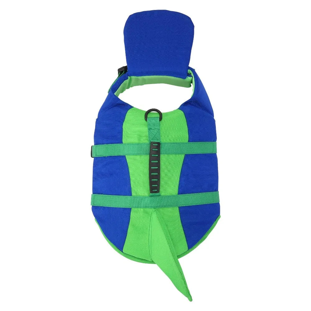 Shark Shape Dog Life Jacket – Buoyancy Swim Vest XS–XXL