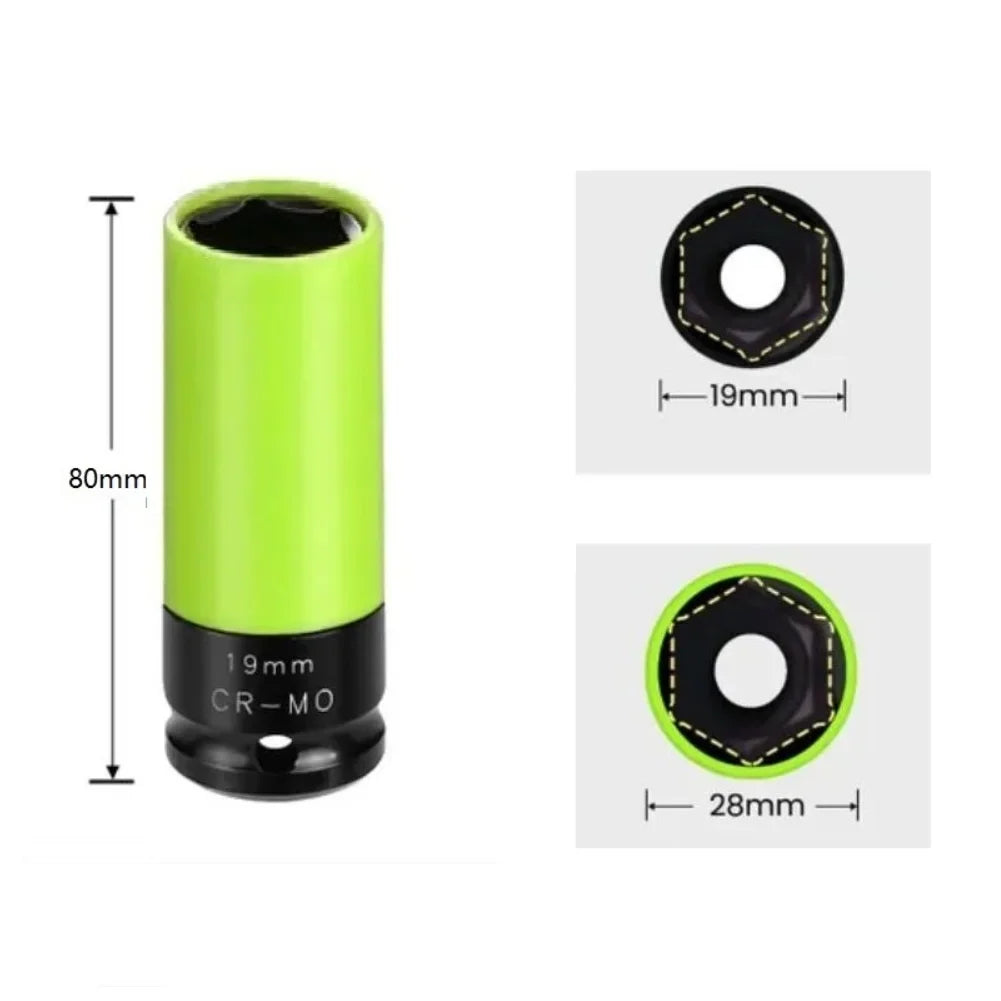 Wheel Protector Socket 17/19/21mm 1/2" Drive | DAZZLEEX