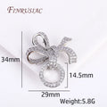 18K Gold Plated Zircon Butterfly Bowknot Pearl Clasp | DIY Jewelry