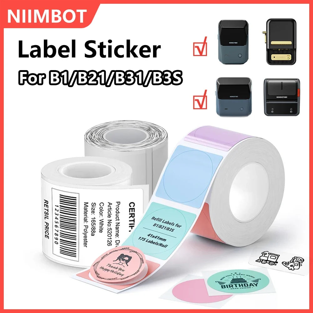 Niimbot Thermal Label Paper Roll | B1 B21 B3S Self-Adhesive