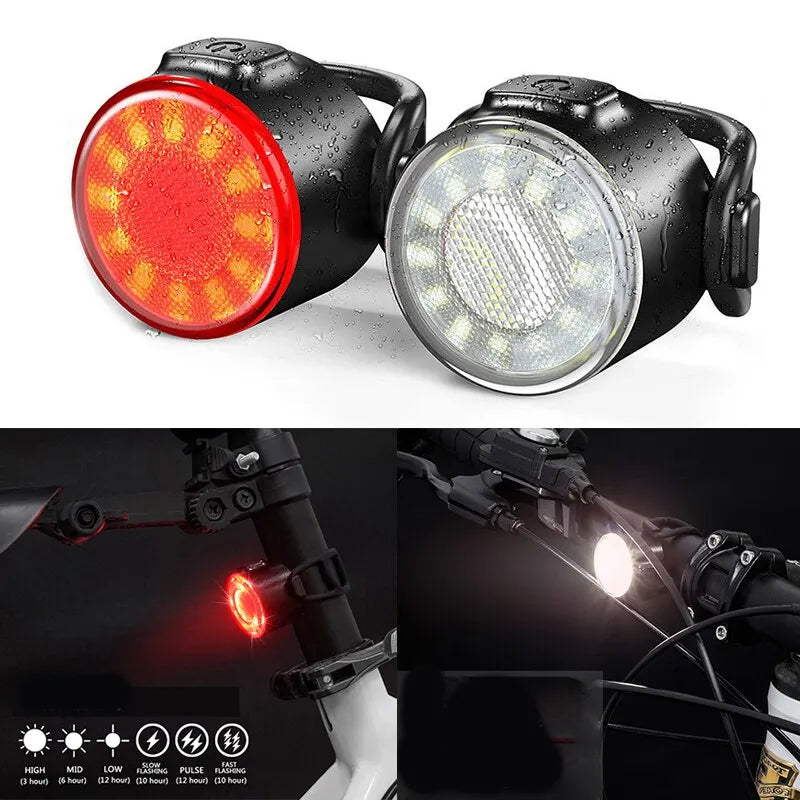 BUCKLOS Rechargeable LED Bike Light Set – Front & Rear