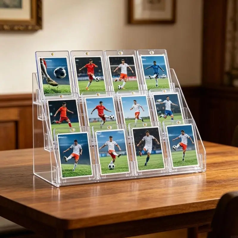 25-Pack Clear Acrylic Trading Card Stands for 35PT Cards