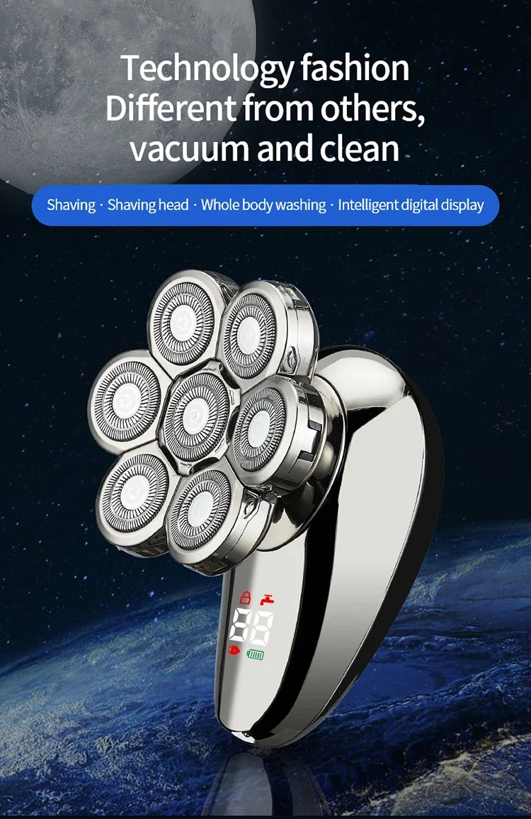 7-Blade USB Rechargeable Electric Foil Shaver for Men