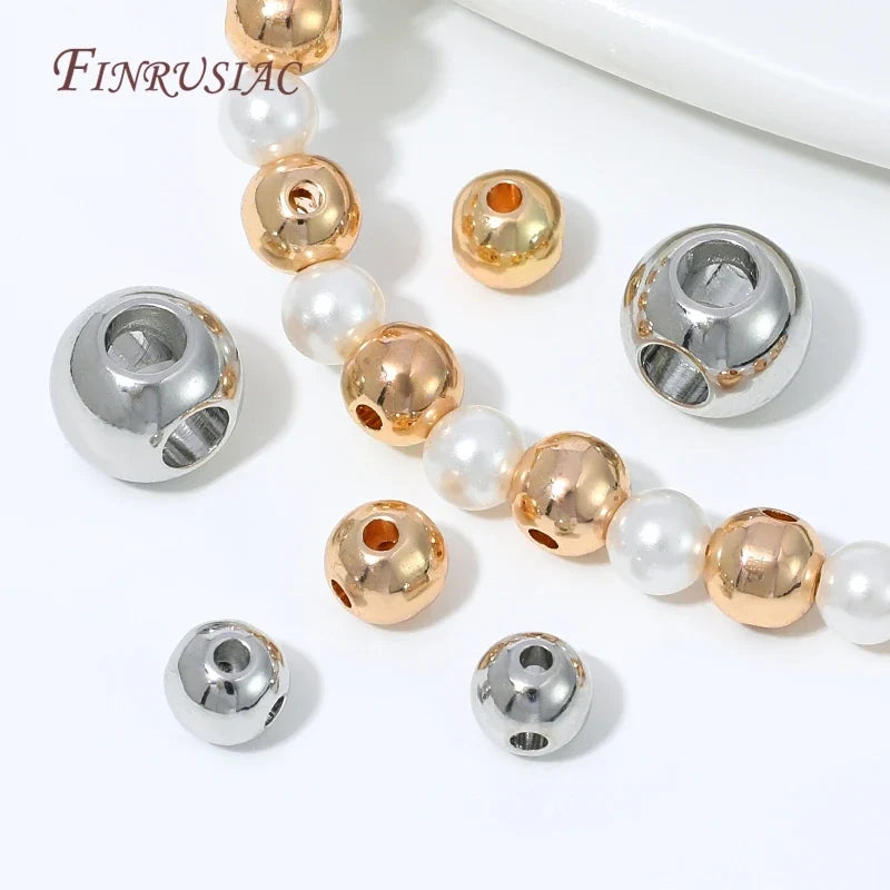 Gold Plated 4-Hole Round Spacer Beads – DIY Jewelry Making