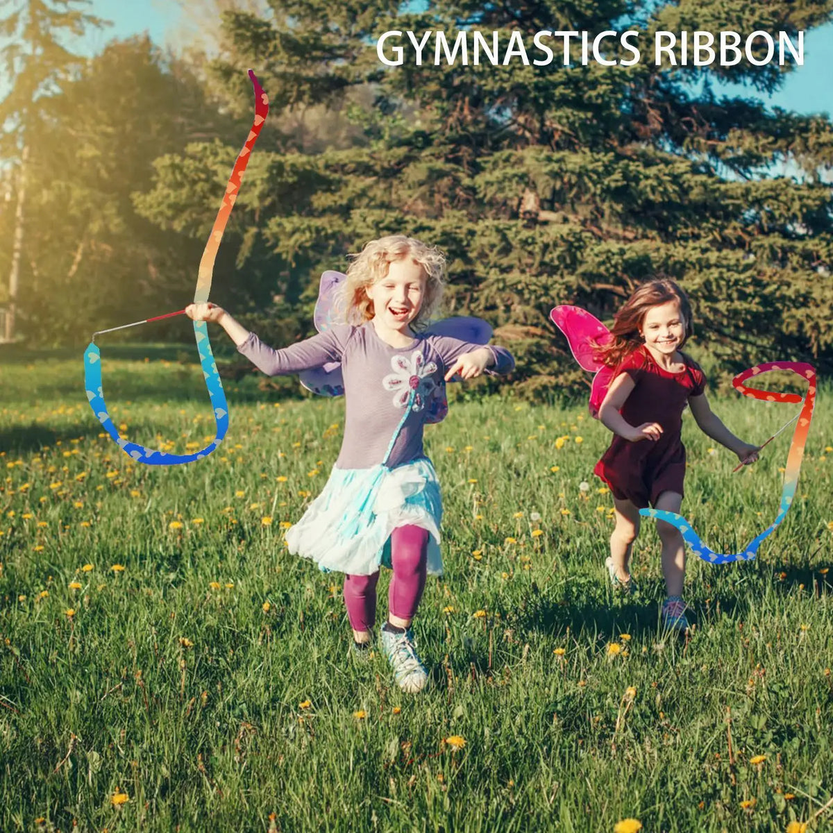 2M Rhythmic Gymnastics Dance Ribbon with Twirling Rod for Kids