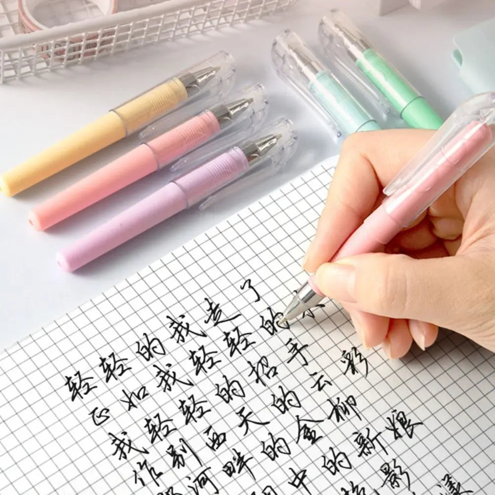 Morandi Mini Pocket Gel Pen – Quick-Dry Black Ink 0.5mm