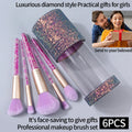 Beginner Makeup Brush Set – Diamond Handle & Storage Bucket