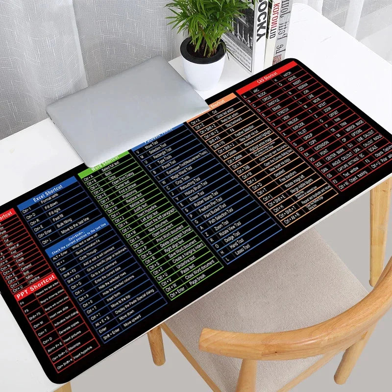 Windows Shortcuts Large Mouse Pad – Word, Excel & PPT Desk Mat
