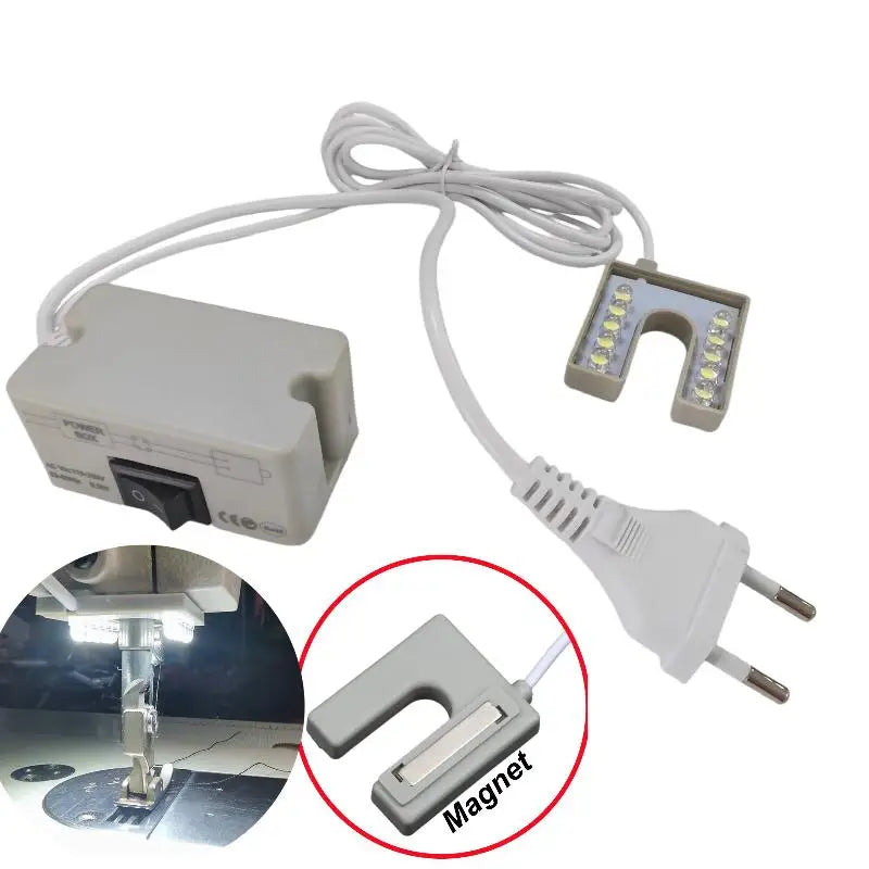 LED Sewing Machine Light – U-Shape Flicker-Free 10-Bead Lamp