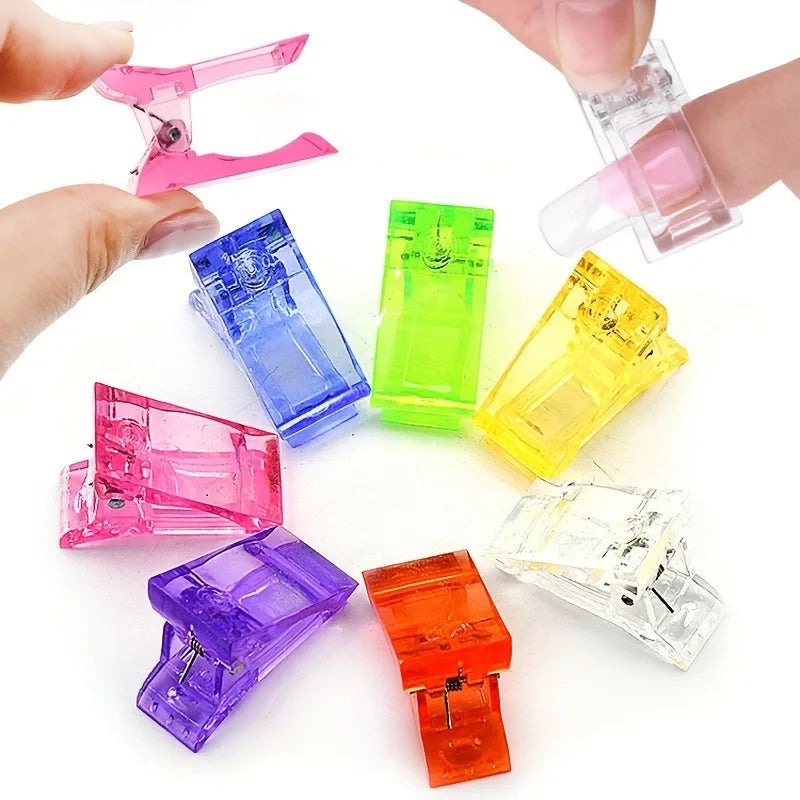 Acrylic Nail Extension Clips – Gel Builder UV Clamp Set