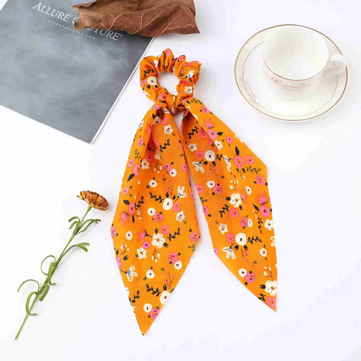 Korean Polka Dot Scrunchies – Women's Elastic Hair Ties & Scarf