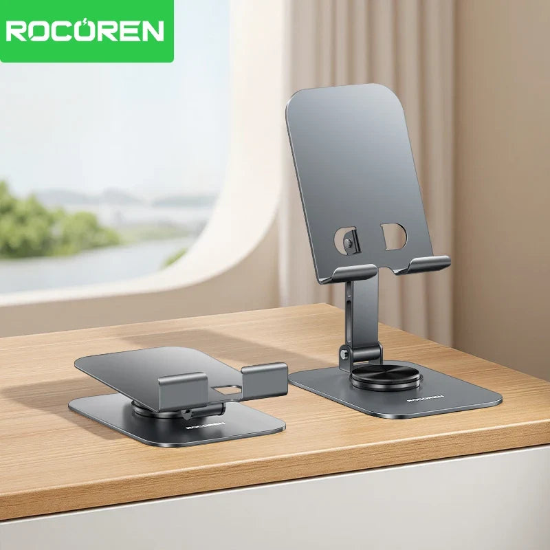 Rocoren 360° Foldable Metal Desk Phone & Tablet Stand