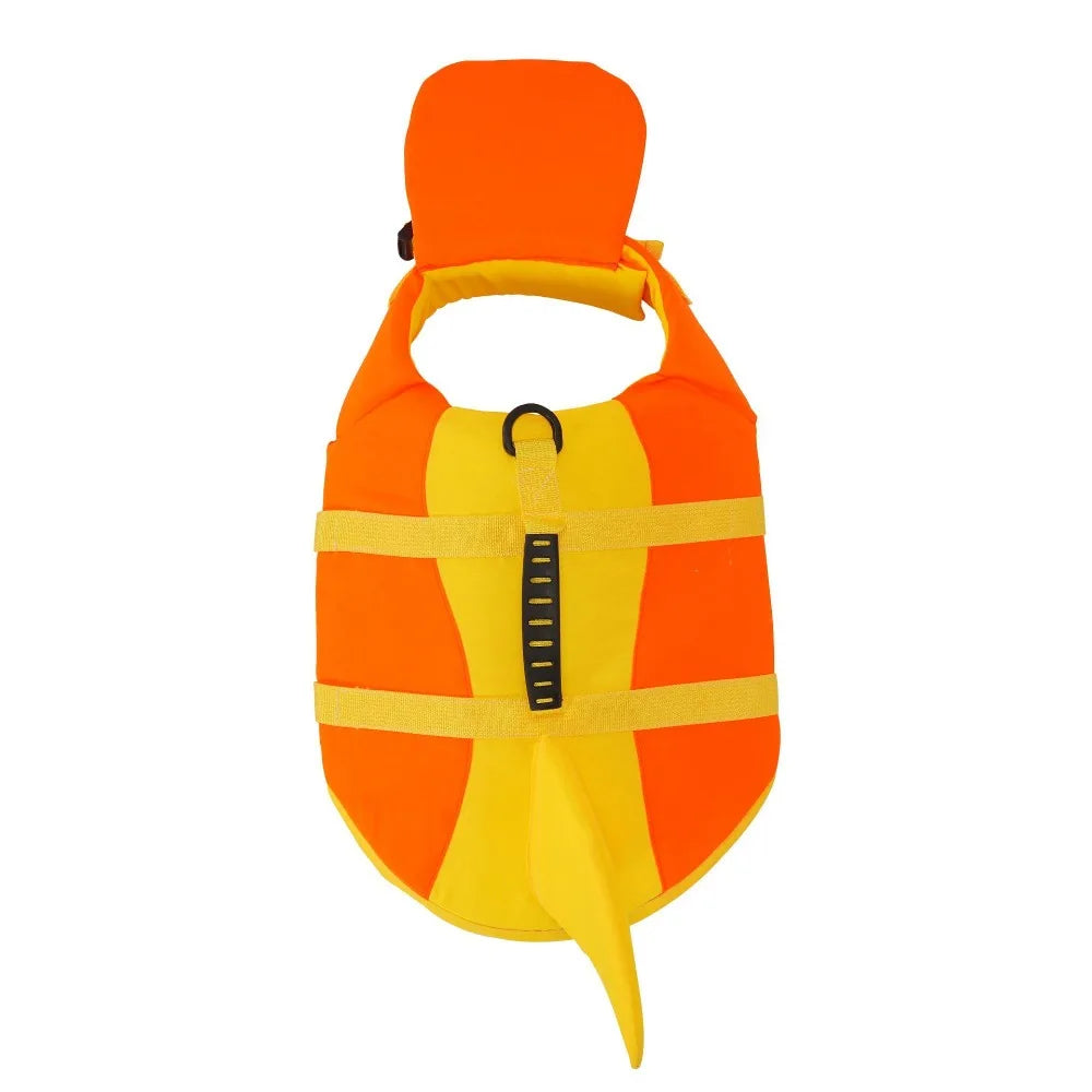 Shark Shape Dog Life Jacket – Buoyancy Swim Vest XS–XXL