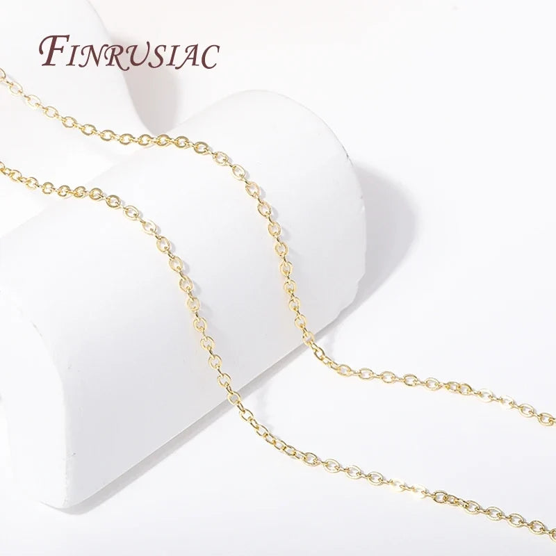 18K Gold Plated Spool Chains – 4 Styles DIY Jewelry Findings