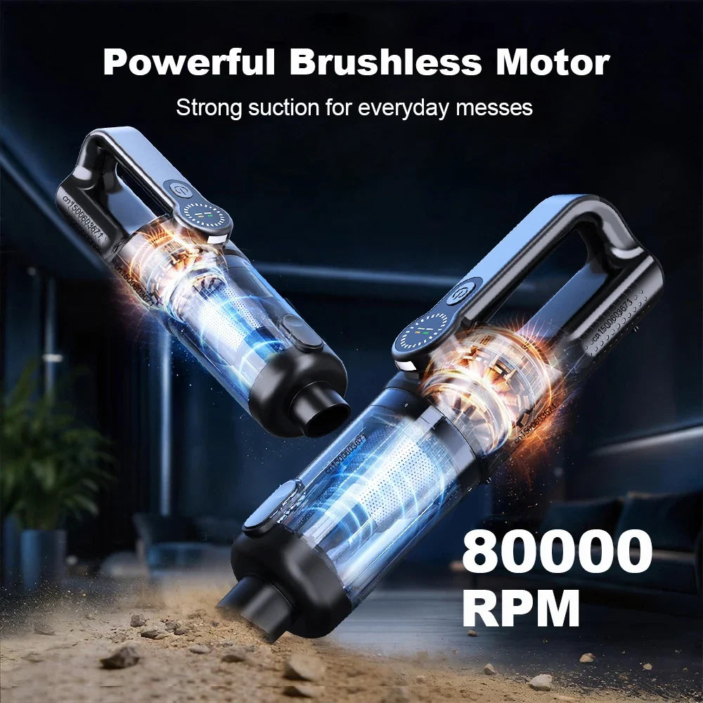 Raugee Cordless Handheld Vacuum 17000Pa – Car & Home, 6 Attachments