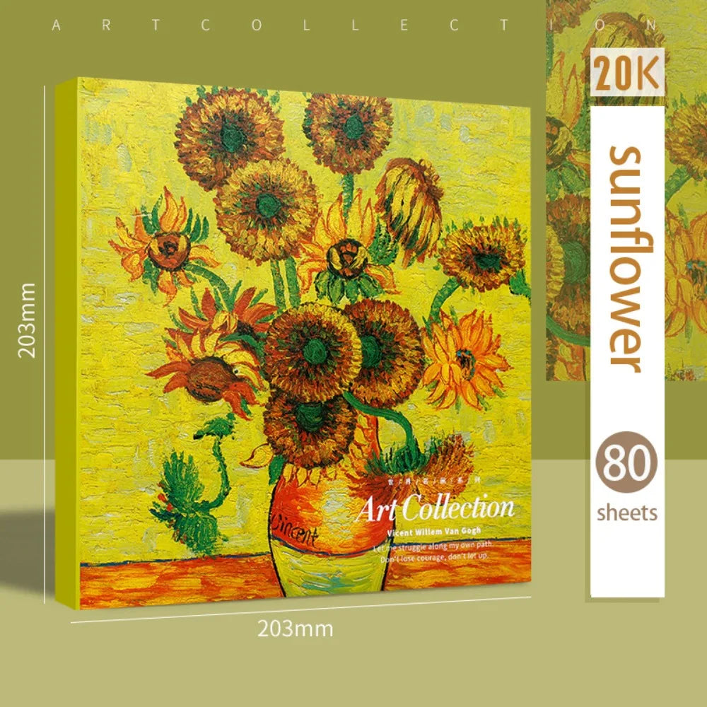 Starry Sky Square Sketchbook – 80 Sheets Blank Thick Sketch Pad