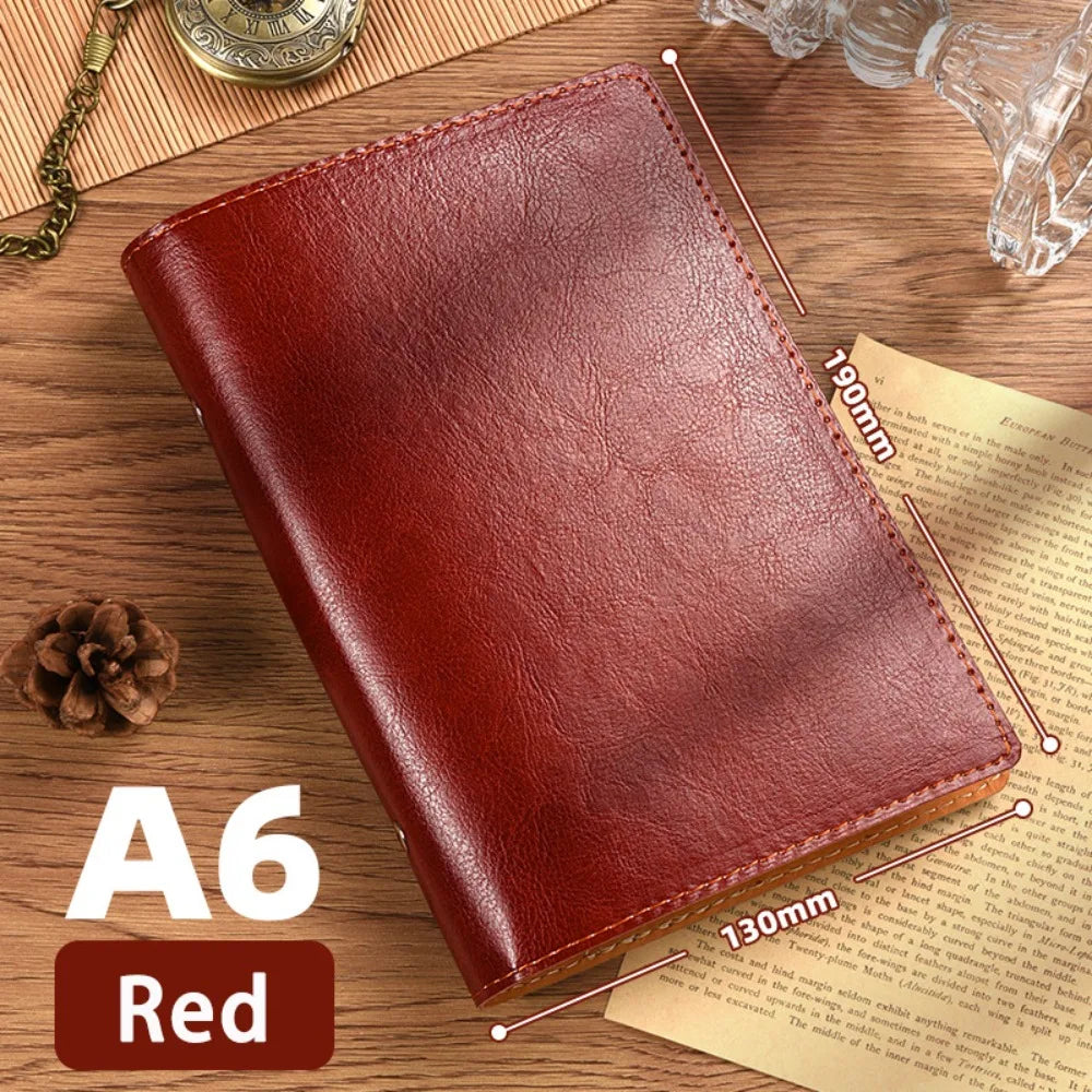 Vintage A5/A6 PU Leather Loose-Leaf Notebook Travel Journal