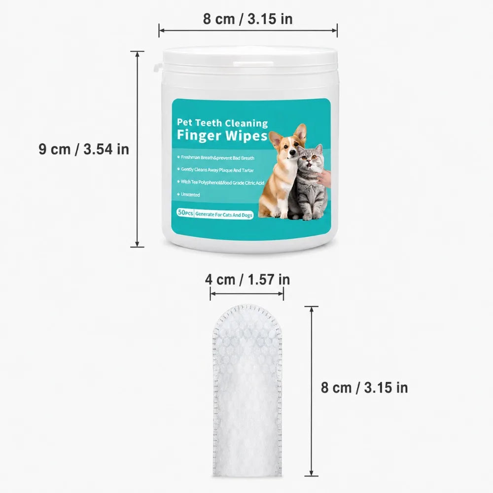 Pet Grooming Wipes for Eyes, Ears & Teeth – Dogs & Cats