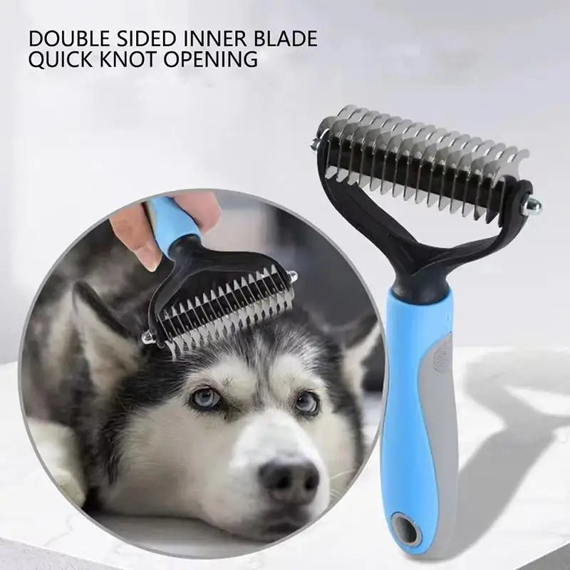 Professional Pet Deshedding Brush for Dogs & Cats