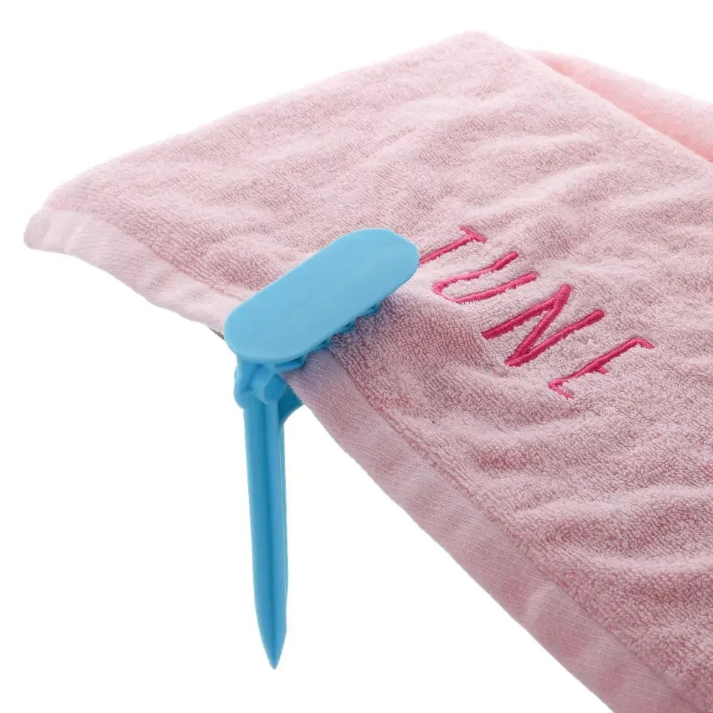 4PCS Beach Towel Clips – Outdoor Camping Mat & Clothes Pegs