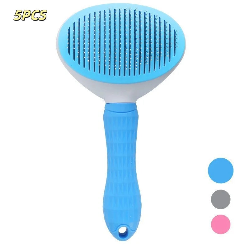 Self-Cleaning Pet Grooming Brush – Dog & Cat Dematting Comb