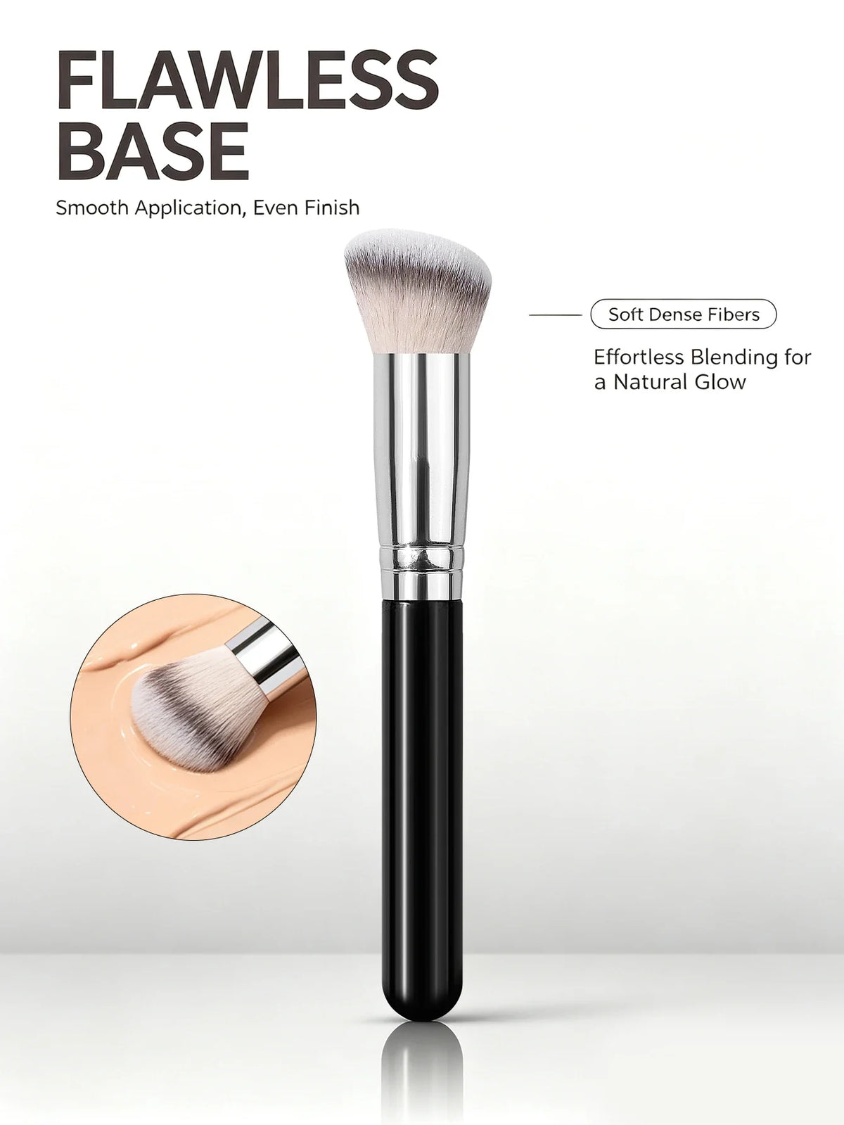 Premium Foundation Concealer & Contour Makeup Brush Set – Black