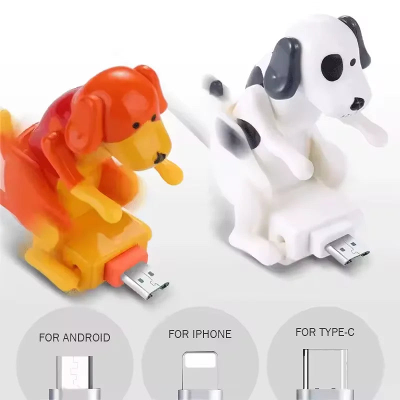 Funny Dog USB Charging Cable – Micro USB, Type-C & Lightning