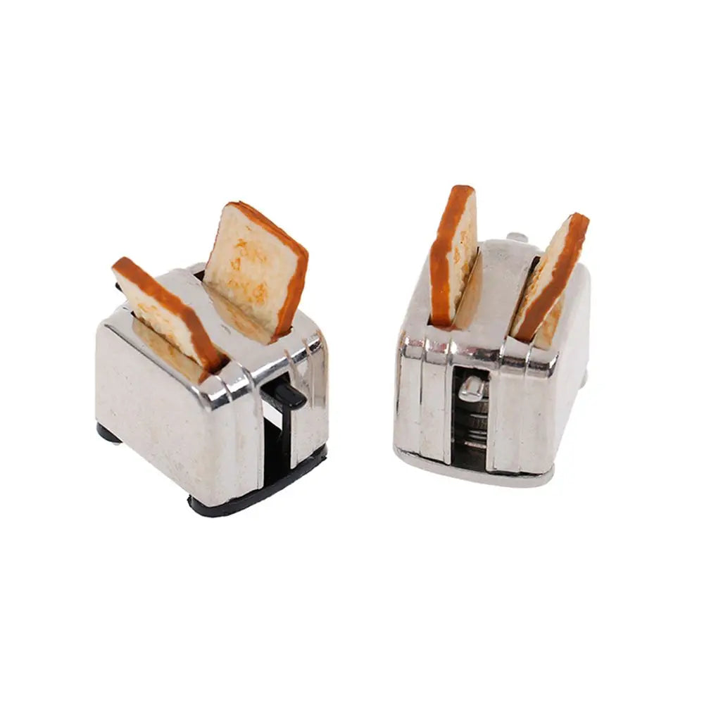 Miniature Dollhouse Toaster Set | 1:12 Kitchen Toy with Bread