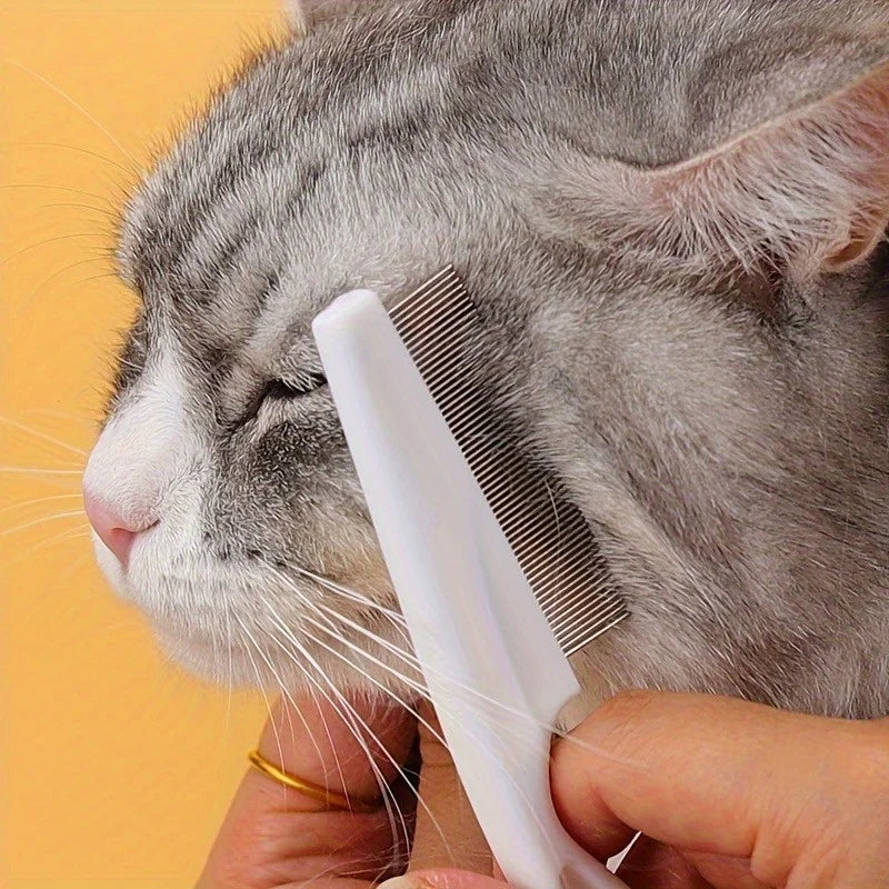 Pet Flea Comb Stainless Steel Dense Tooth for Cats & Dogs